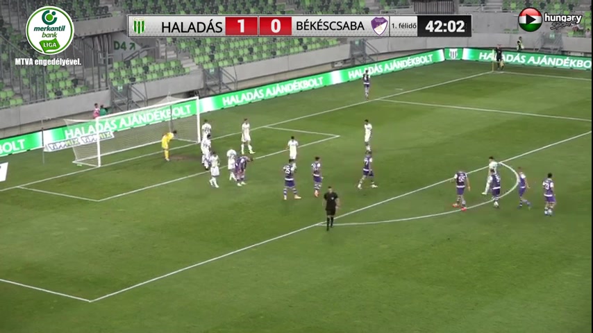 HUN D2E Szombathelyi Haladas Vs Bekescsaba Mark Farkas Goal in 43 min, Score 1:1