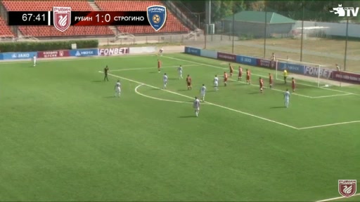 RUS YthC Rubin Kazan (R) Vs Strogino Youth Khamkoev Goal in 68 min, Score 1:1