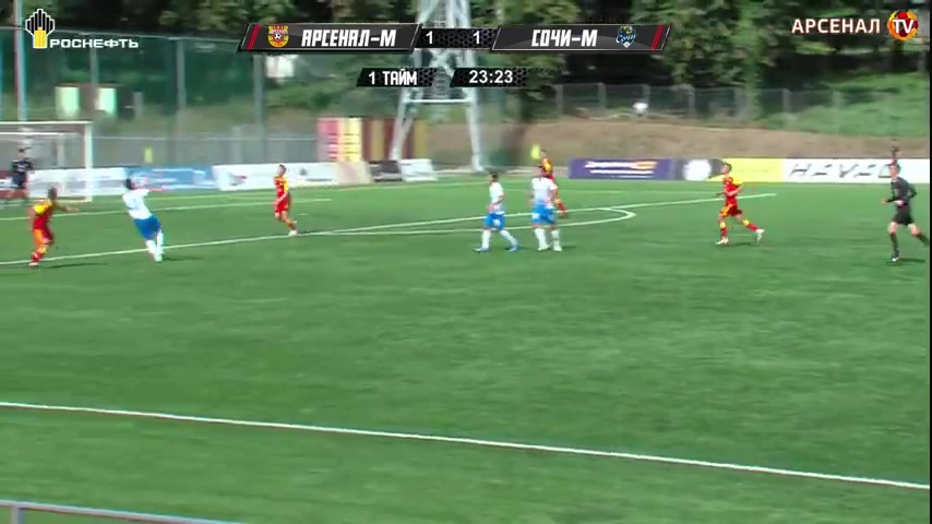 RUS YthC Arsenal Tula Youth Vs PFC Sochi Youth Solop Goal in 23 min, Score 1:2