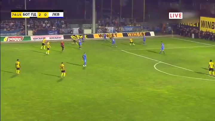 BUL D1 Botev Plovdiv Vs Levski Sofia Radoslav Tsonev Goal in 75 min, Score 3:0