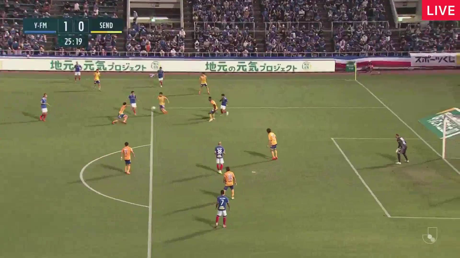 JPN D1 Yokohama Marinos Vs Vegalta Sendai Leonardo de Sousa Pereira Goal in 26 min, Score 1:0