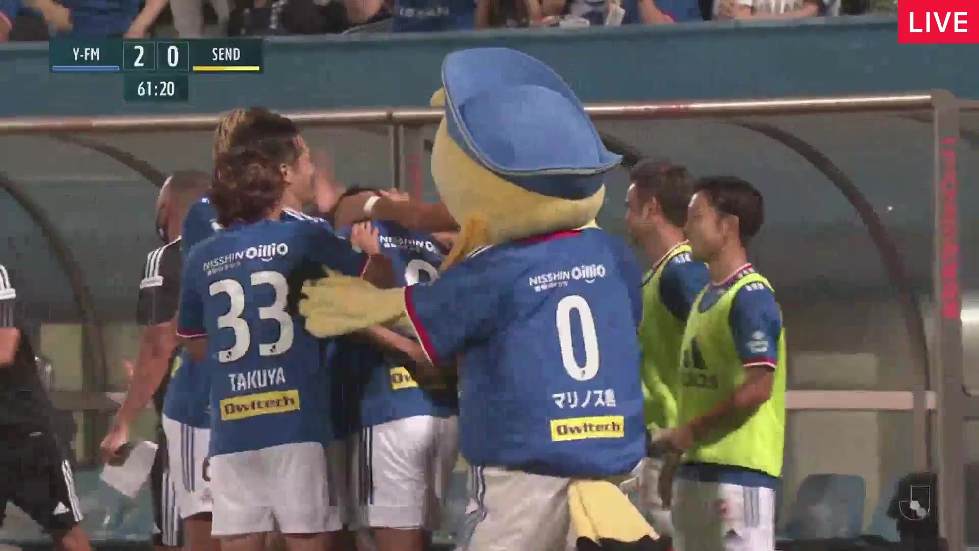 JPN D1 Yokohama Marinos Vs Vegalta Sendai Leonardo de Sousa Pereira Goal in 61 min, Score 2:0