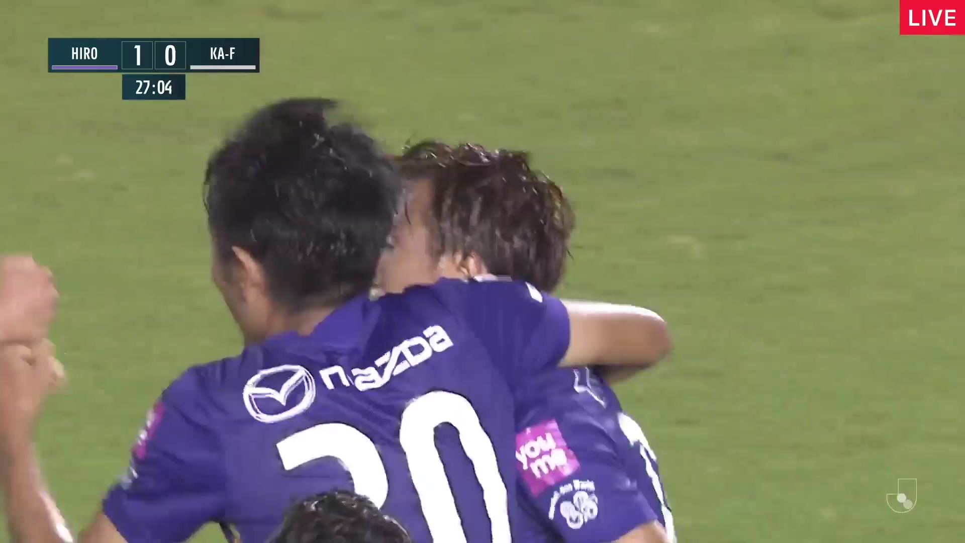 JPN D1 Hiroshima Sanfrecce Vs Kawasaki Frontale Yoshifumi Kashiwa Goal in 26 min, Score 1:0