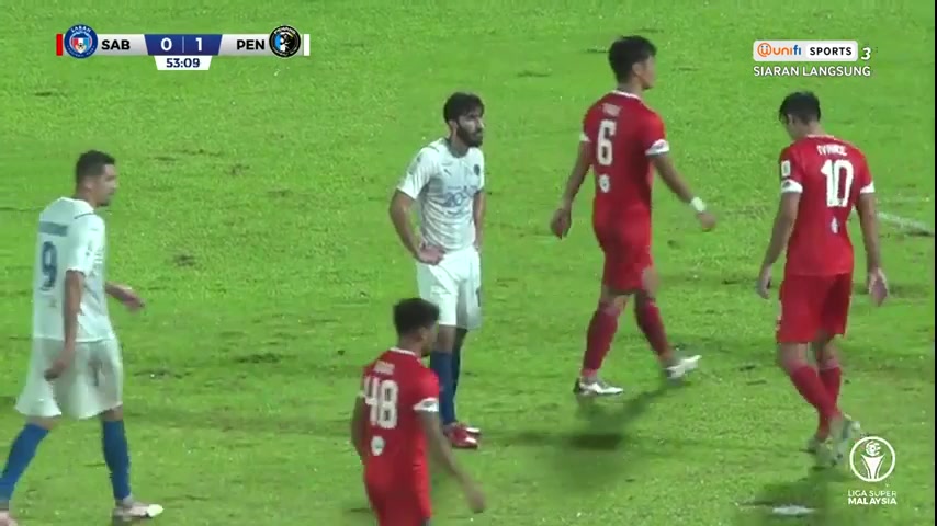 MAS SL Sabah Vs Pulau Pinang Casagrande Goal in 53 min, Score 0:2