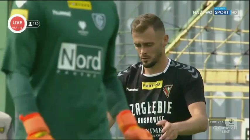 POL D1 GKS Katowice Vs Zaglebie Sosnowiec Wozniak Goal in 53 min, Score 1:2