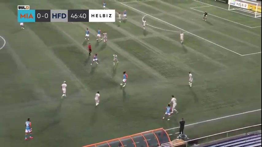 美乙 迈阿密FC Vs 哈特福德竞技 48分比利·福布斯进球,比分1:0