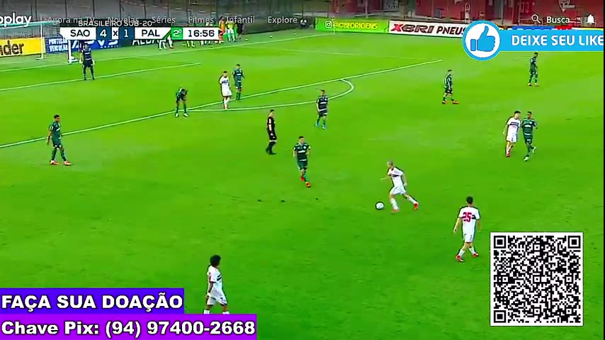 Bra YL Sao Paulo (Youth) Vs Palmeiras (Youth)  Goal in 64 min, Score 4:2