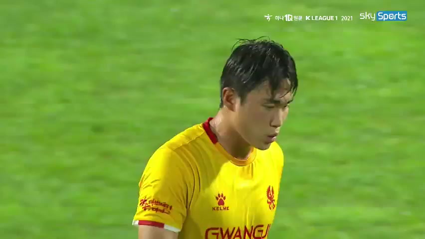 韩K联 光州FC Vs 城南足球俱乐部 34分金柱功进球,比分1:0