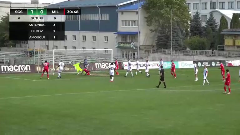 MOL D1 FC Sfintul Gheorghe Vs FC Milsami Racu Goal in 31 min, Score 1:1