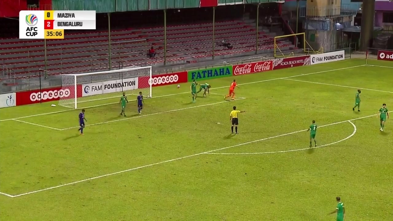 350 Maziya Vs Bengaluru 35 skor gol , skor 0:3