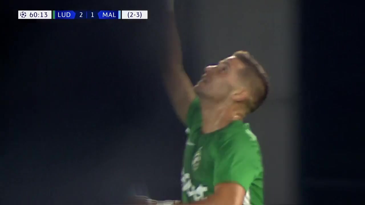 UEFA CL Ludogorets Razgrad Vs Malmo FF Pieros Sotiriou Goal in 59 min, Score 2:1