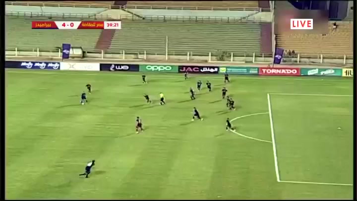 EGY D1 Misr Elmaqasah Vs Pyramids FC Adel Goal in 38 min, Score 0:4