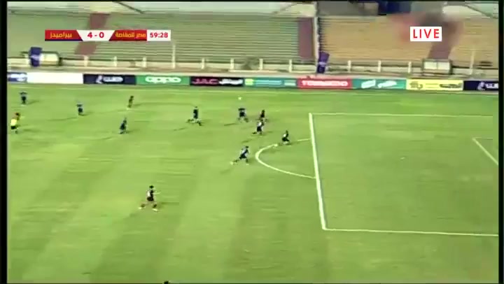 EGY D1 Misr Elmaqasah Vs Pyramids FC  Goal in 59 min, Score 1:4