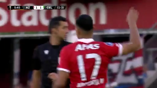 113 AZ Alkmaar Vs Celtic FC 6 skor gol Zakaria Aboukhlal, skor 1:1