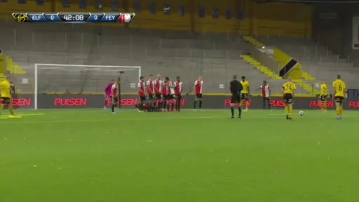 UEFA ECL Elfsborg Vs Feyenoord Johan Larsson Goal in 41 min, Score 1:0