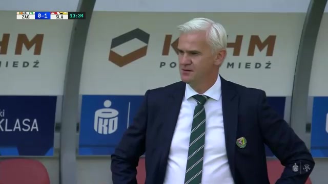 POL PR Zaglebie Lubin Vs Slask Wroclaw 12 phút Mateusz PraszelikVào, ghi bàn 0:1