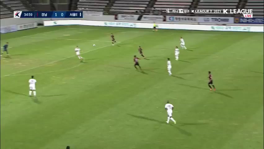 KOR D2 Gyeongnam FC Vs Seoul E-Land FC Nicolas Benegas Goal in 34 min, Score 1:1