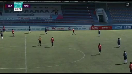 MN PL FC Ulaanbaatar Vs UB Mazaalainuud  Goal in 84 min, Score 4:0