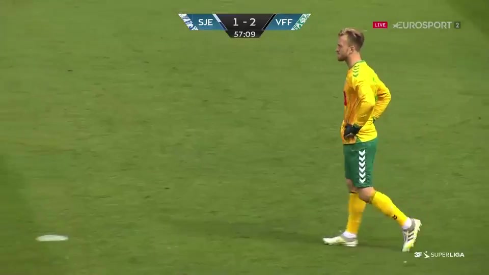 DEN SASL Sonderjyske Vs Viborg 57 ทำประตู Sebastian Gronning ประตู, ทำคะแนน 1:2