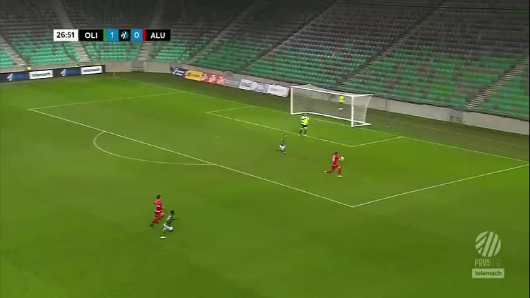 SLO D1 NK Olimpija Ljubljana Vs NK Aluminij 29 phút Mustafa NukicVào, ghi bàn 2:0