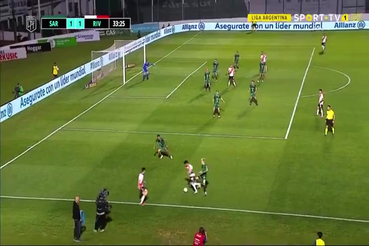 ARG D1 Sarmiento Junin Vs River Plate 33 phút Jorge CarrascalVào, ghi bàn 1:1