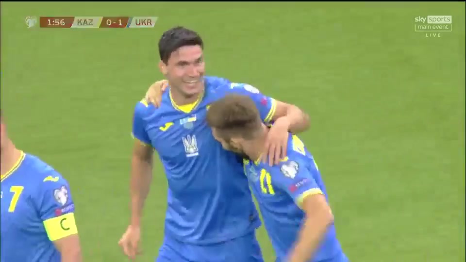 WCPEU Kazakhstan Vs Ukraine 1 phút Roman YaremchukVào, ghi bàn 0:1