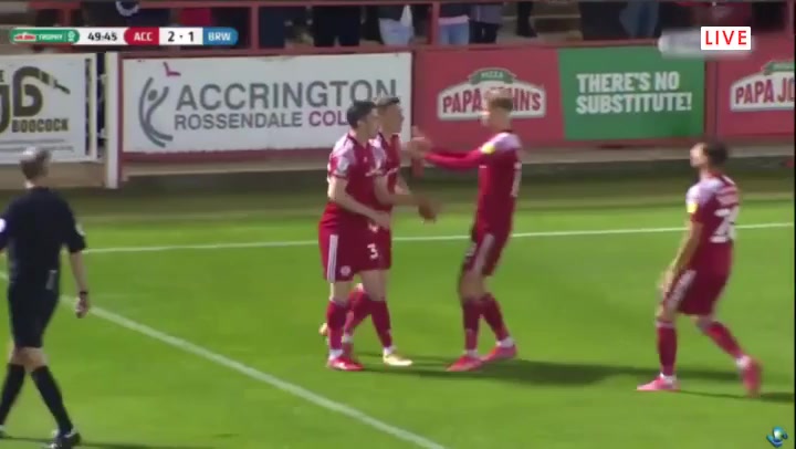 ENG JPT Accrington Stanley Vs Barrow Colby Bishop Goal in 50 min, Score 2:1