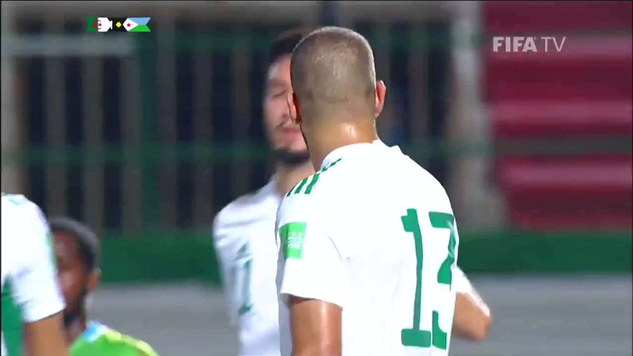 WCPAF Algeria Vs Djibouti Ramy Bensebaini Goal in 26 min, Score 3:0