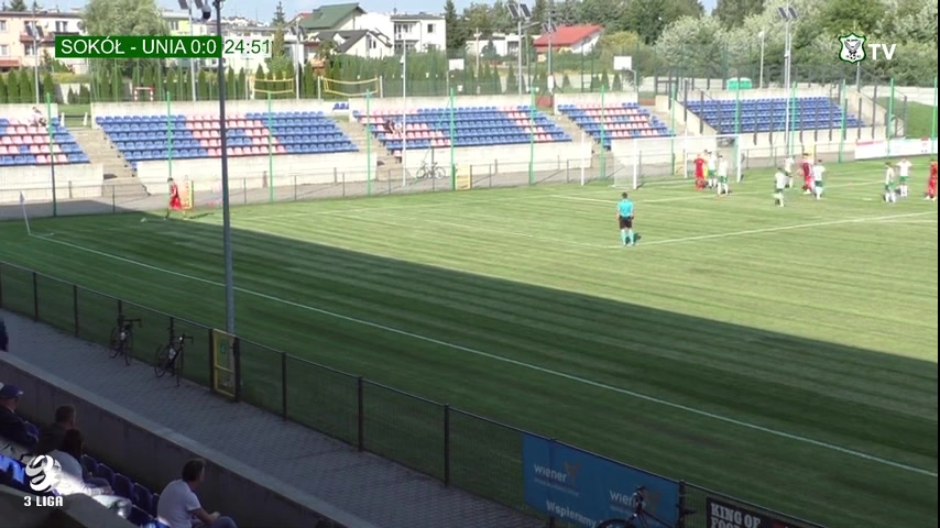 IV liga Sokol Aleksandrow Lodzki Vs Unia Skierniewice Kowalczyk K. Goal in 24 min, Score 0:1