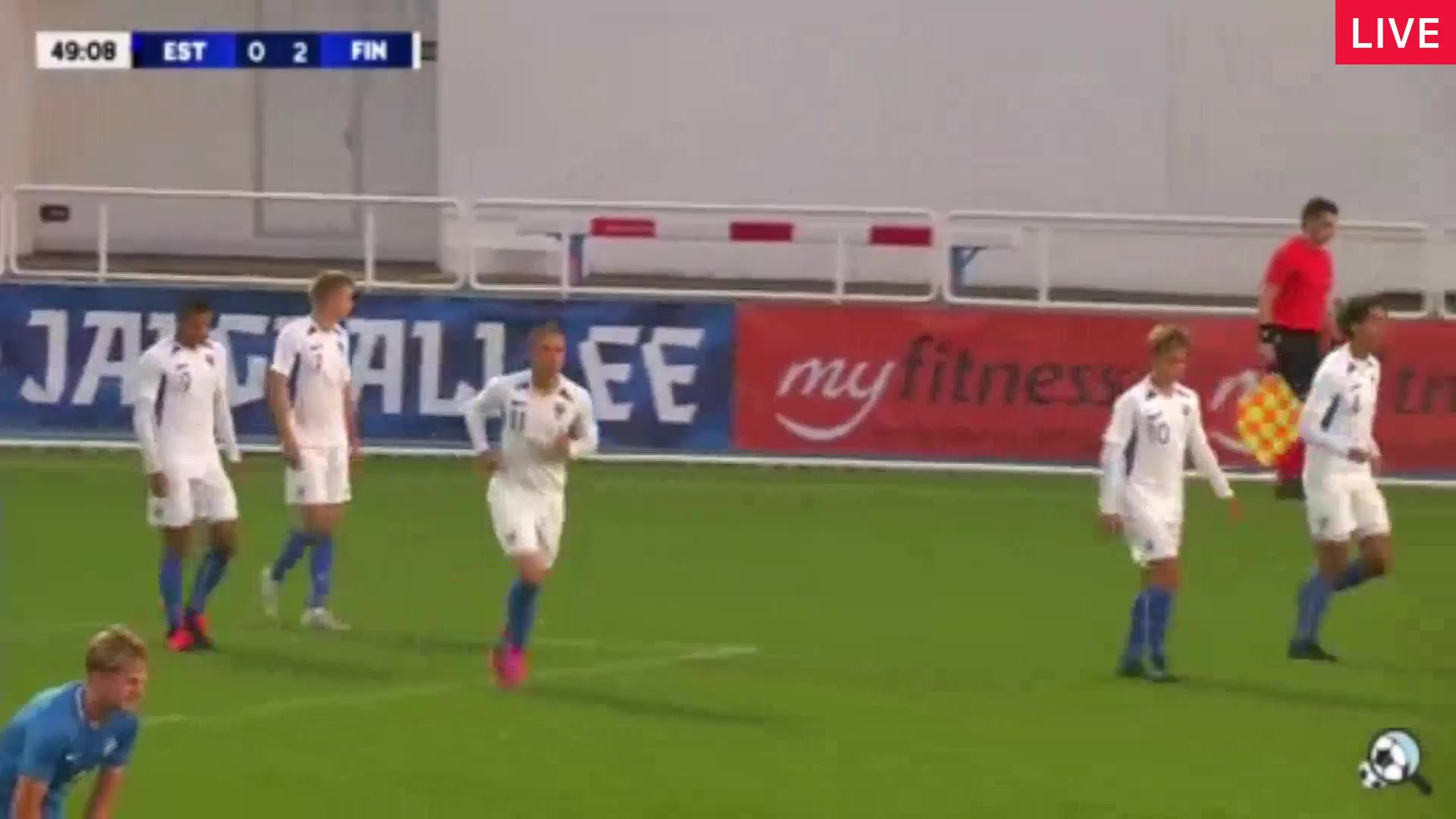 UEFA  U21Q Estonia U21 Vs Finland U21 Mattias Sapp Goal in 50 min, Score 0:2