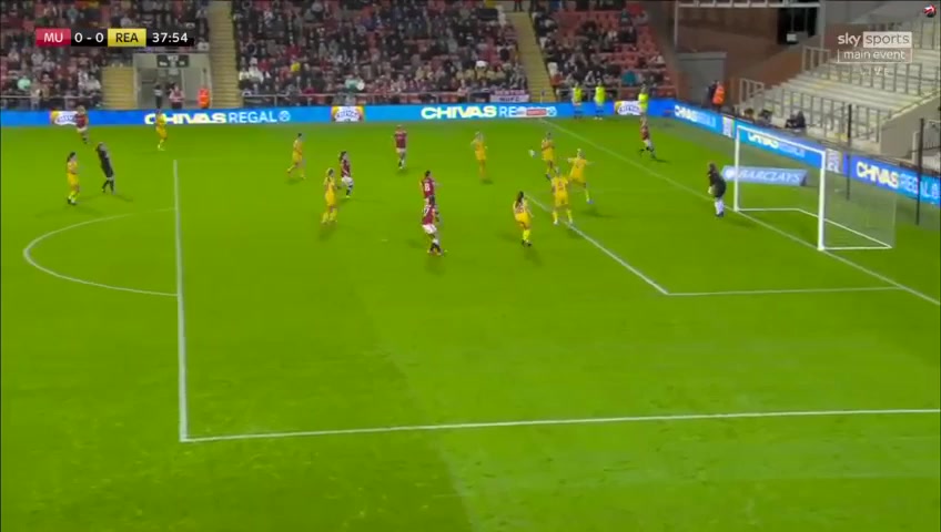 ENG FAWSL Manchester United (w) Vs Reading (w) Hanson Goal in 38 min, Score 1:0