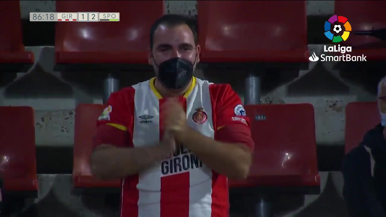 33 Girona Vs Sporting Gijon 86 skor gol Pol Lozano, skor 1:2