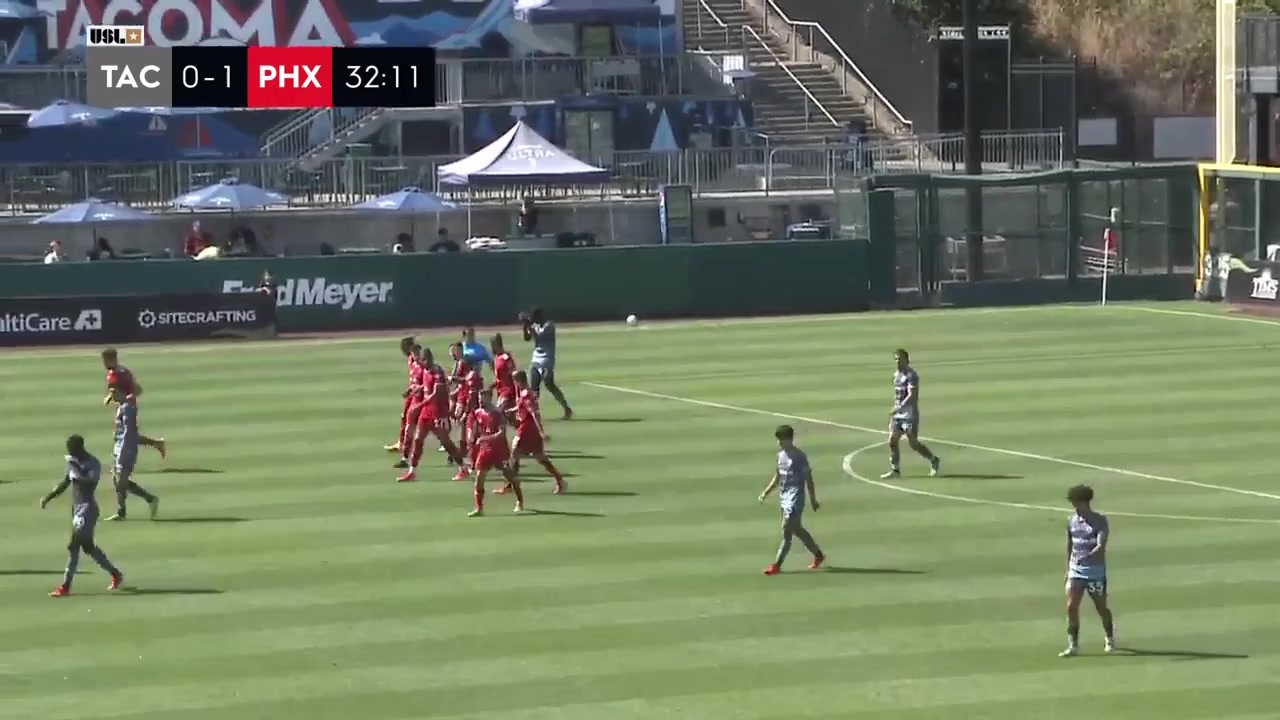 USL CH Tacoma Defiance Vs Phoenix Rising FC Darren Mattocks Goal in 32 min, Score 0:2