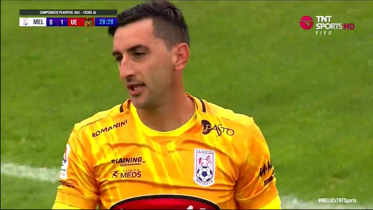 CHI D1 Melipilla Vs Union Espanola Cristian Palacios Goal in 28 min, Score 0:1