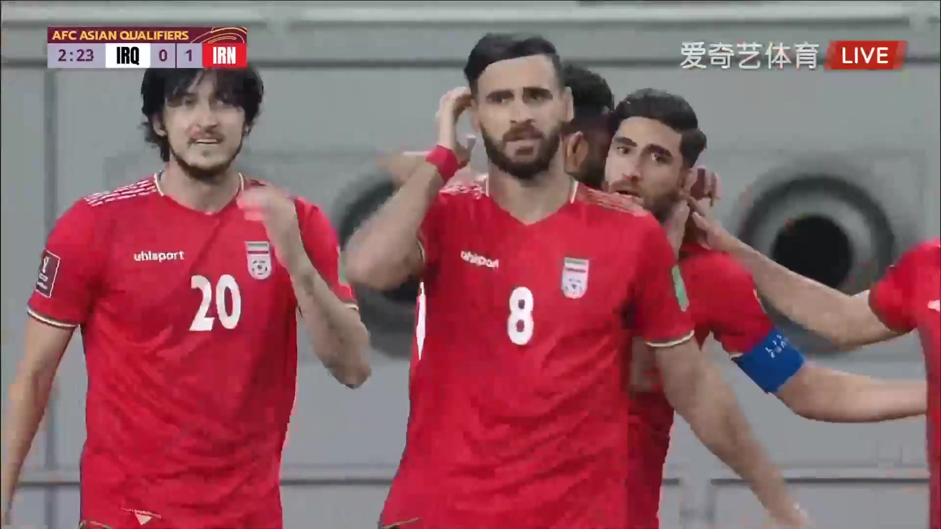 FIFA WCQL Iraq Vs Iran 1 ทำประตู Alireza Jahanbakhsh ประตู, ทำคะแนน 0:1