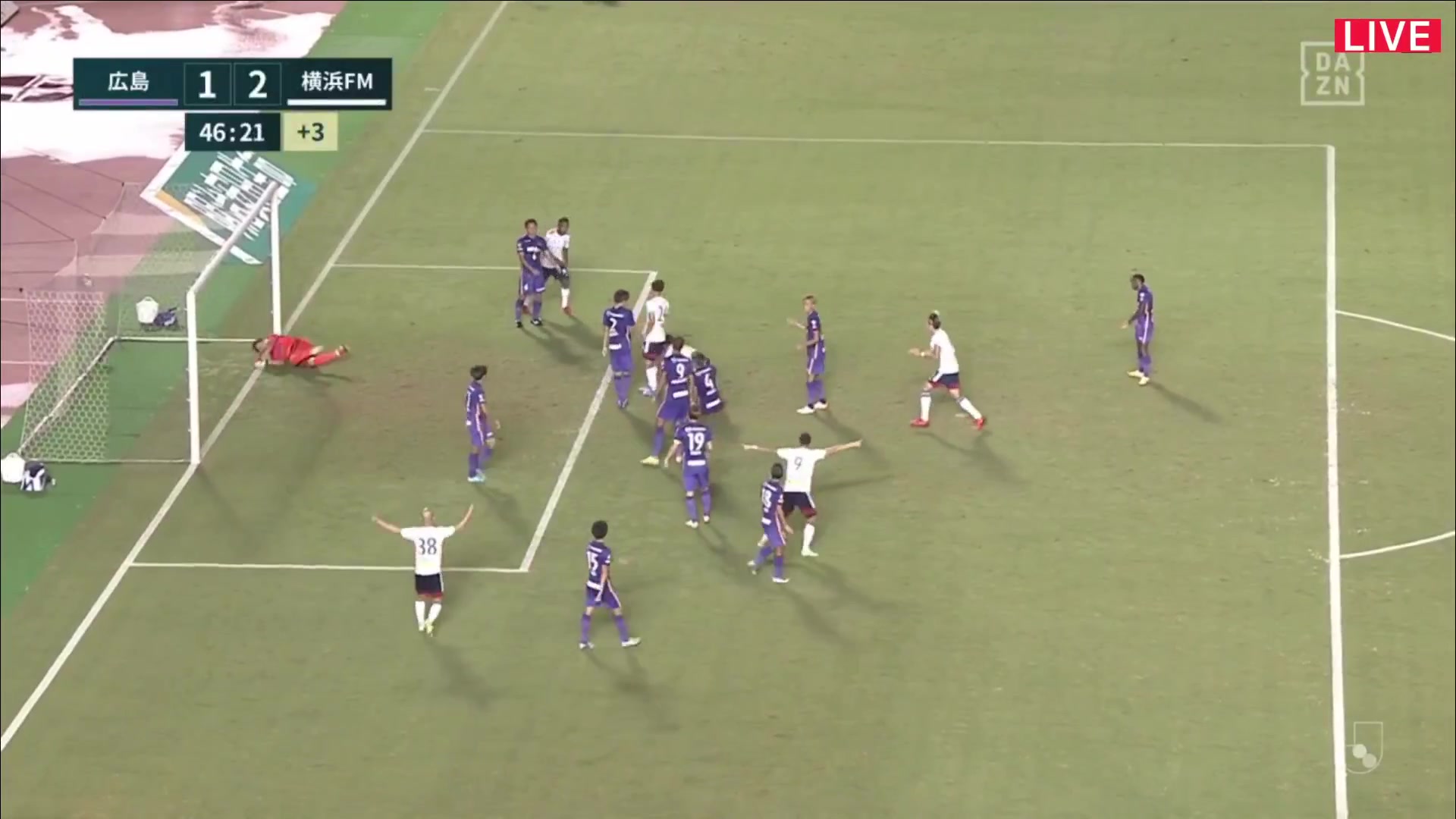 JPN D1 Hiroshima Sanfrecce Vs Yokohama Marinos Yuki Saneto Goal in 45 min, Score 1:2