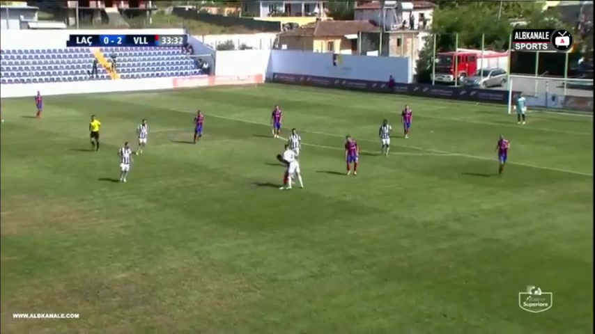 ALB D1 KF Laci Vs Vllaznia Shkoder 34 phút Vào, ghi bàn 1:2
