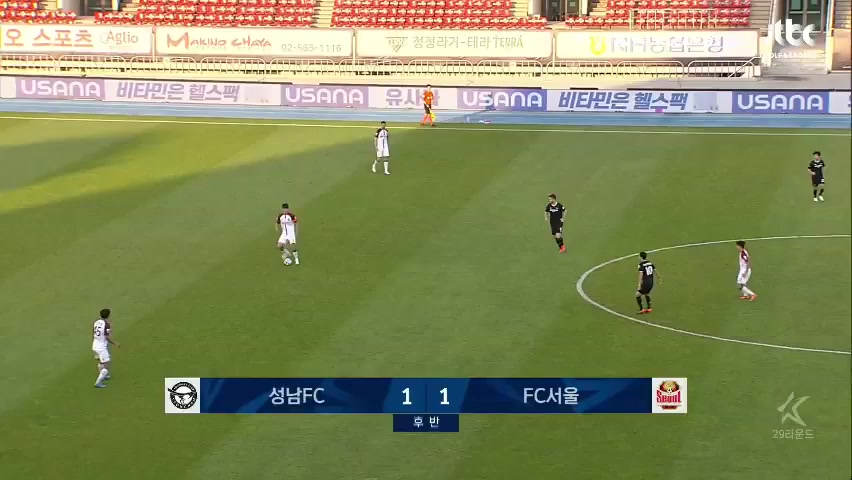 韓K聯 城南足球俱樂部 Vs FC首爾 70分樸素義進球,比分1:1