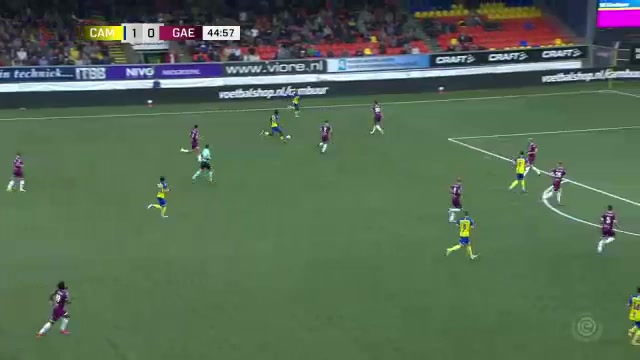 HOL D1 SC Cambuur Vs Go Ahead Eagles Tom Boere Goal in 44 min, Score 1:1