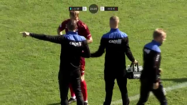 DEN D1 Jammerbugt Vs Herfolge Boldklub Koge Larsen Goal in 24 min, Score 0:1