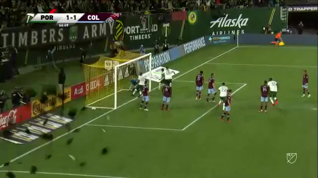 MLS Portland Timbers Vs Colorado Rapids 66 ทำประตู Felipe Andres Mora Aliaga ประตู, ทำคะแนน 1:1