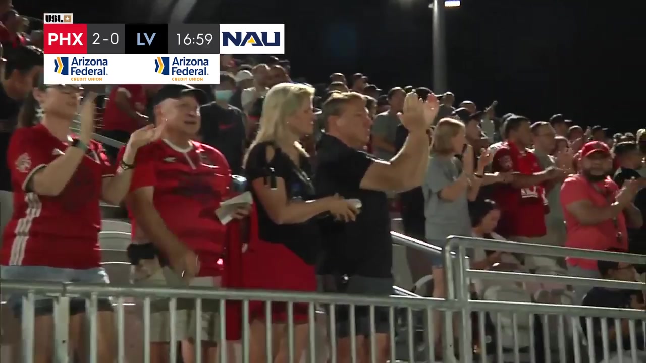 USL CH Phoenix Rising FC Vs Las Vegas Lights 17 phút Santi MoarVào, ghi bàn 2:0