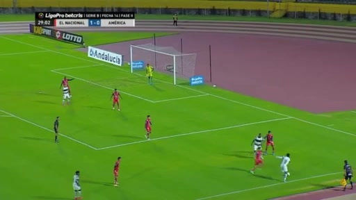 EC D2 CD El Nacional Vs Sociedad Deportivo Quito Hoyos Goal in 29 min, Score 1:1