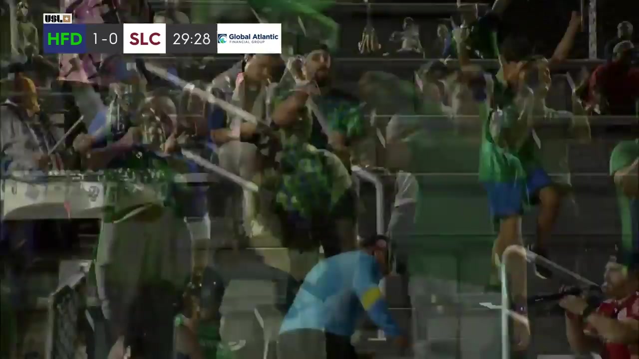 USL CH Hartford Athletic Vs Real Monarchs Juan Carlos Obregon Jr Goal in 28 min, Score 1:0