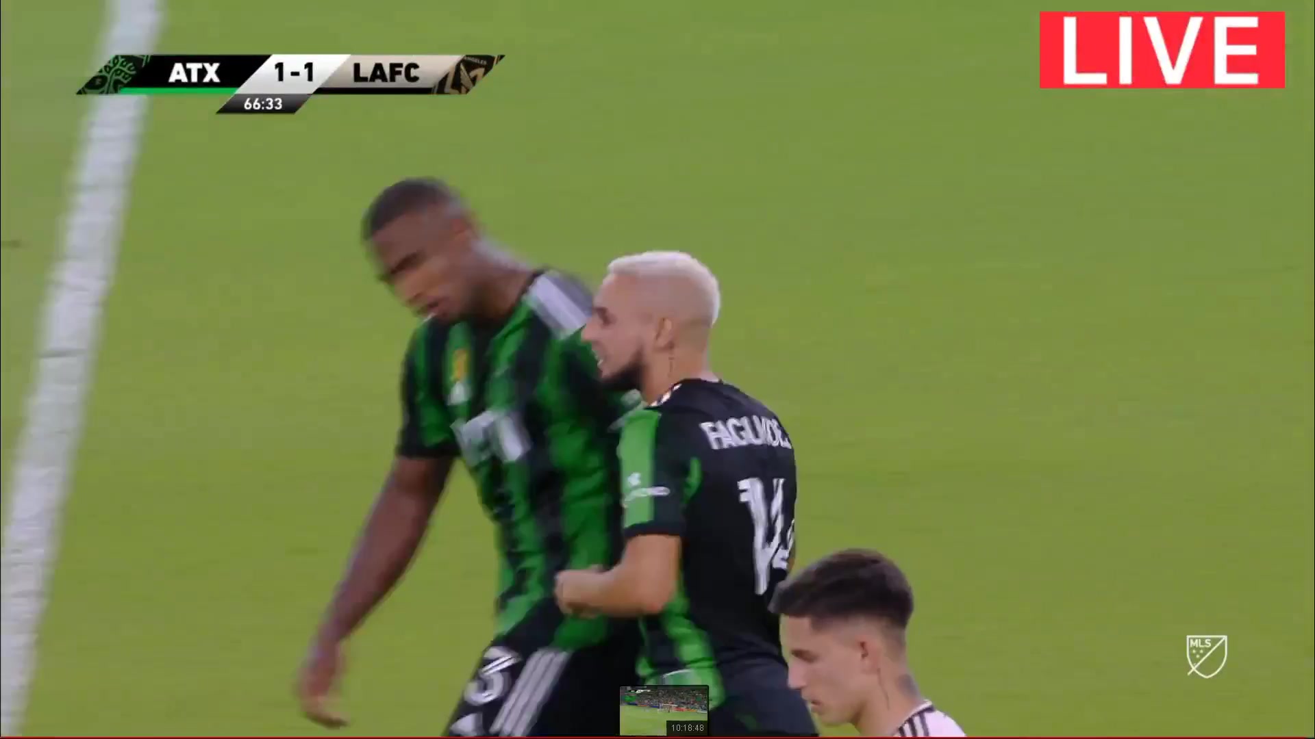 MLS Austin FC Vs Los Angeles FC 66 ทำประตู Diego Fagundez ประตู, ทำคะแนน 1:1