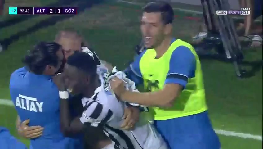 TUR D1 Altay Spor Kulubu Vs Goztepe Marco Paixao Goal in 92 min, Score 2:1