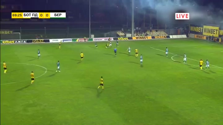 BUL D1 Botev Plovdiv Vs Beroe Stara Zagora Emmanuel Toku Goal in 70 min, Score 1:0