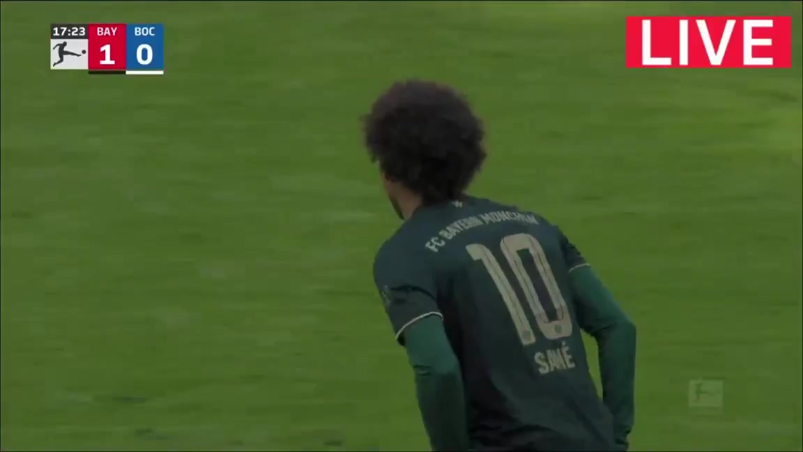 Bundesliga Bayern Munchen Vs VfL Bochum Leroy Sane Goal in 16 min, Score 1:0