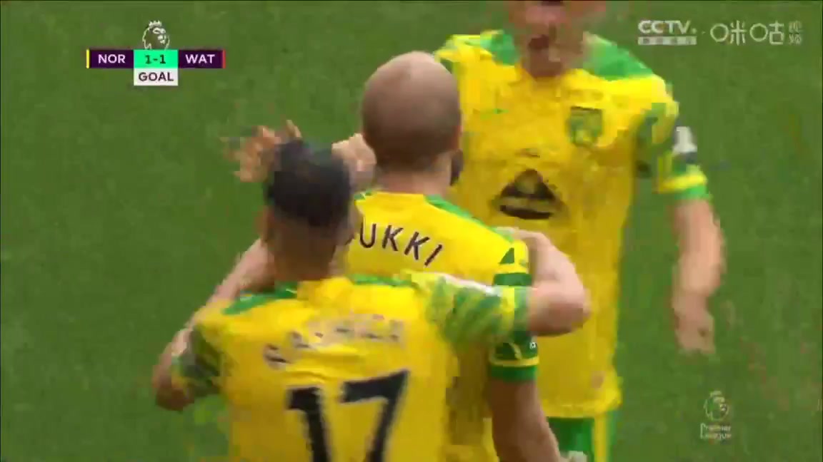 36 Norwich City Vs Watford 34 skor gol Teemu Pukki, skor 1:1