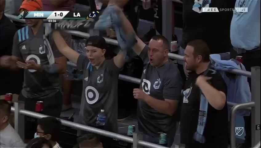 MLS Minnesota United FC Vs Los Angeles Galaxy 3 ทำประตู Emanuel Reynoso ประตู, ทำคะแนน 1:0